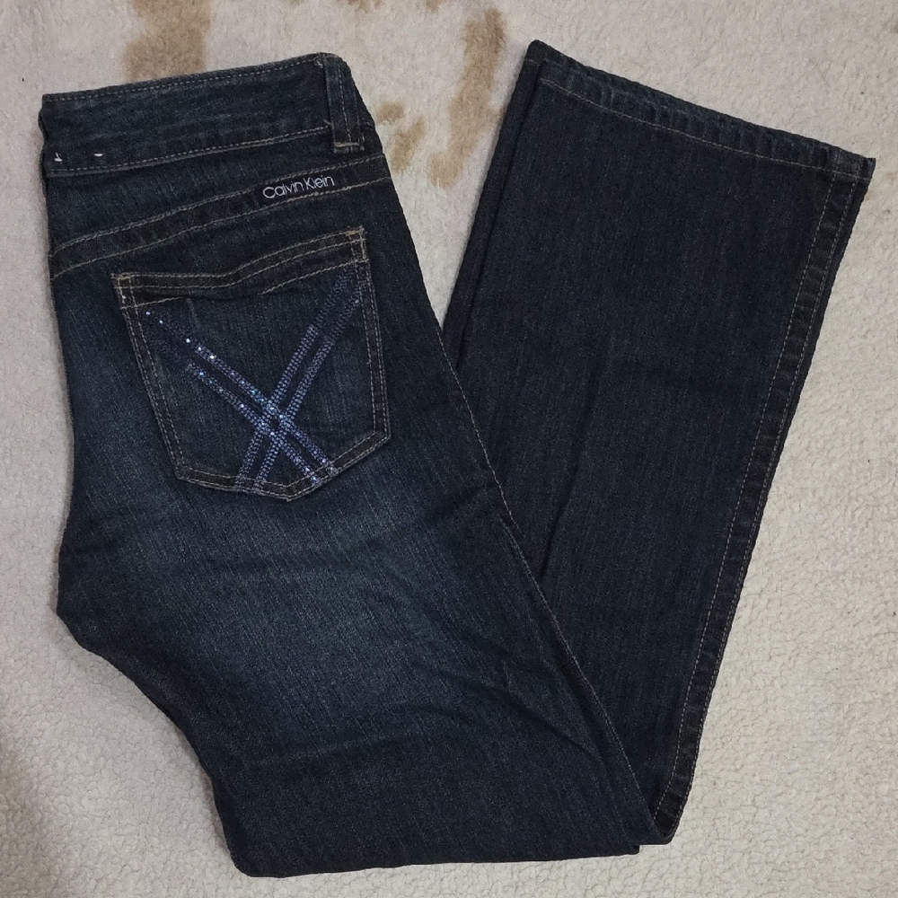 Calvin Klein Women's Indigo Straight Leg Jeans